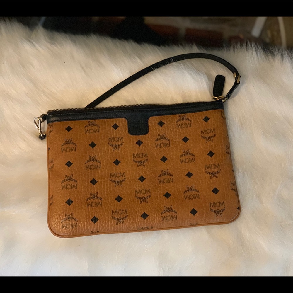 Authentic MCM leather pouch